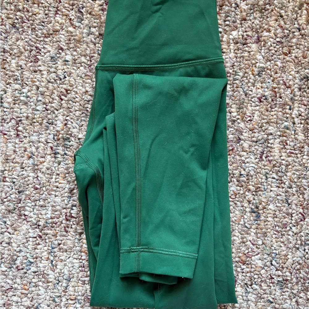 Lululemon 28” Wunder Train Green High-Waisted Leggings